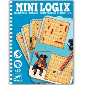 Djeco Mini Logix Game Battleship (Multilingual) For Age 6+ New Sealed